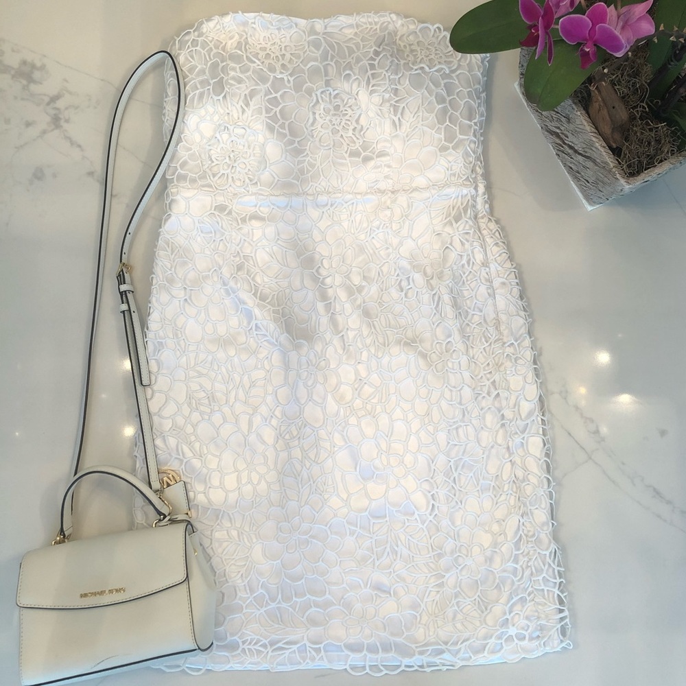 NWT Ann Taylor White Floral Lace Dress